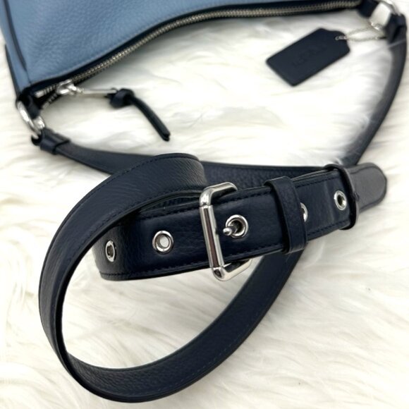 Coach Ellie File Bag Indigo Blue Like New - Picture 13 of 16